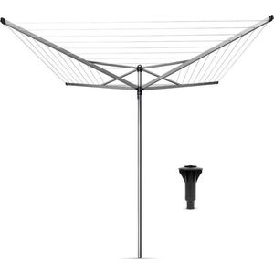 Brabantia Topspinner Droogmolen - met Betonanker - 50 m - Metallic Grey