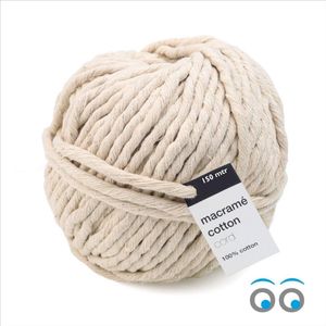 Vivant Macramé katoenkoord 150m x 5mm - ecru