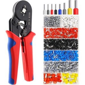 Adereindhulstang – Met 1250 Adereindhulzen – Krimptang voor 0.25-10.00 mm² – Kabelschoentang - Gereedschapset