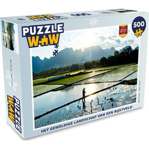 Puzzel Het geweldige landschap van een rijstveld - Legpuzzel - Puzzel 500 stukjes
