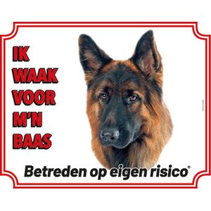 Duitse Herder Waakbord - Ik waak voor mijn baas