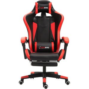 Herzberg HG-8080: Racing Car Style Ergonomic Gaming Chair - Red