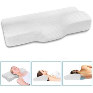 Anti Snurk Kussen – Apneu Kussen – Antisnurk kussen – Voorgevormd Kussen voor betere Luchtstroming – Hoofdkussen – Hellend kussen – Ergonomisch – Orthopedisch – zowel voor de Rugslaper als de Zijslaper – Tegen Slapeloze Nachten – Cadeautip