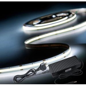 LED Strip COB - 10 Meter - Complete Set - 6000k - Koud Wit - 24V - 480LED/m