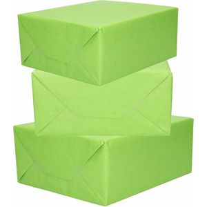 5x Rollen kraft inpakpapier groen  200 x 70 cm - cadeaupapier / kadopapier / boeken kaften