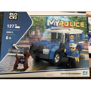 Blocki - Politievoertuig met politieagent en hond
