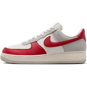 Nike Air Force 1 '07 - Maat 43 - Rood / Grijs / Wit / Gebroken Wit - Sneakers Heren - Doos Zonder Deksel
