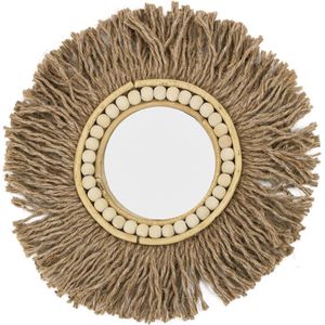 Spiegel rond jute