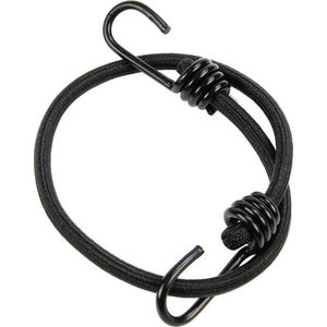 Afdekzeilwinkel - Snelbinder 60cm zwart pe 8mm koord met 2 spinhaken