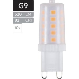 SPL G9 LED Lamp 3W - Warm Wit - 320lm - LED Buislamp T17 - Mat - 10 Stuks - 2700K - 230 Volt