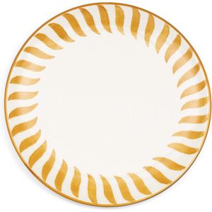 Riviera Maison Ontbijtbord Geel bord 21 cm gekleurde print - Menton Breakfast Plate