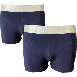 Embrator mannen Boxershorts 2-stuks donkerblauw/zilver maat M