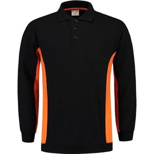 Tricorp Bi-Color Polo/Sweater - Workwear - 302001 - Zwart/Oranje - maat 5XL
