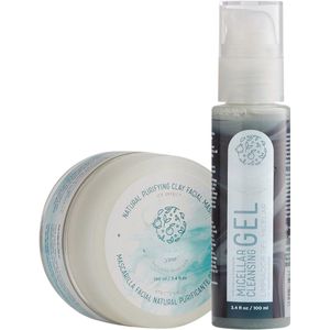 Cadeauset Gezichtsmasker En Gezichtszeep, Diepe Reiniging, Antioxidant, Natuurlijke Biologische Ingrediënten, 100 En 100 ml