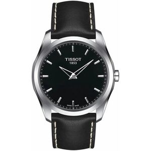 Tissot Couturier T0354461605102 Horloge - Leer - Zwart - Ø 38 mm