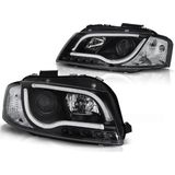 Koplampen met parkeerlicht AUDI A3 8P 05 03-03 08 LED TUBE LIGHTS ZWART