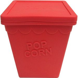 Magnetron Popcorn Maker - Siliconen Air Popper Bowl - Rode Magnetron Siliconen Kommen, Keuken Popcorn Making Tool, Food Grade Silicone - rood