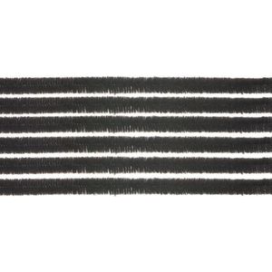 20x chenilledraad zwart van 50 cm - hobby materialen knutsel draad