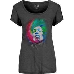 Jimi Hendrix - Galaxy Dames T-shirt - XL - Zwart