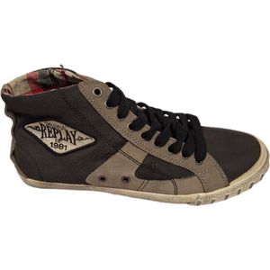 REPLAY-SNEAKER-WES/CANVAS-LEER-BLACK-42