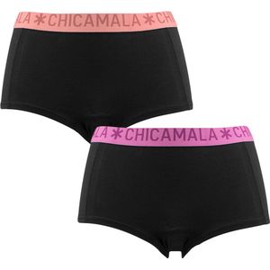 Chicamala dames 2P mini boxershorts basic combi zwart II - L