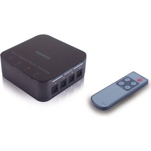 Marmitek Connect TS41 - Digitale Optische Audio Switch - 4 in / 1 out - Digitale Audio Schakelaar 4 poorts - 4 ingangen 1 uitgang - Afstandsbediening