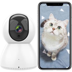 Bewakingscamera - Slimme Indoor Bewakingscamera met 2,4 GHz/5 GHz Wifi, 355° Draaibaar, 2-Weg Audio, Infrarood Nachtzicht, Bewegingsdetectie - Compatibel met Alexa en Google Home