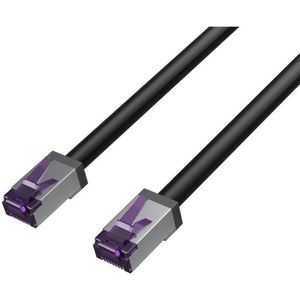 Flexline®-Patchkabel cat. 6A S/FTP, kurze Bauform, PIMF, schwarz, 2,0m