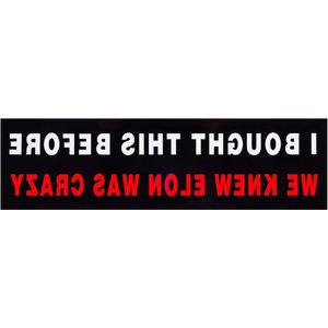 Autosticker Anti-Elon - Bumpersticker Waterdicht voor Auto-Laptop Raamdecoraties