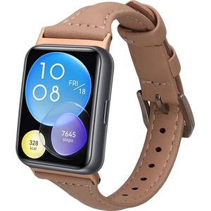 kwmobile Real Leather Watch Strap Compatible with Huawei Watch Fit 2 - Fitness Tracker Replacement Sports Wristband with Clasp