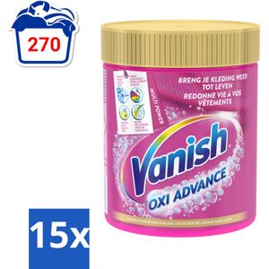 Vanish Oxi Advance - Vlekkenverwijderaar Poeder - Zonder Bleek - Gekleurde Was - 470 Gram - Bulkverpakking - 15 stuks