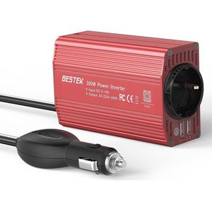 Omvormer 12 V naar 220 V met USB-poorten en metalen behuizing - 300 W