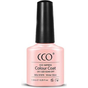 CCO Shellac - Gel Nagellak - kleur Winter Glow 91976 - NudeRoze - Dekkende kleur - 7.3ml - Vegan