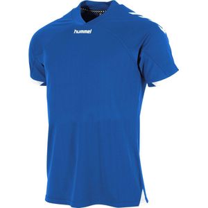 Hummel Fyn Shirt Korte Mouw Kinderen - Royal / Wit | Maat: 116