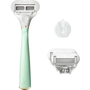 Comfortabele Scheermesjes voor Dames - Mint & Goud Scheerset met Vervangbare Messen