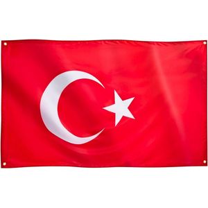 Turkse Vlag - Turkije - 90x150 cm - Voetbal - Geslaagd Diploma - Sport - Bruiloft
