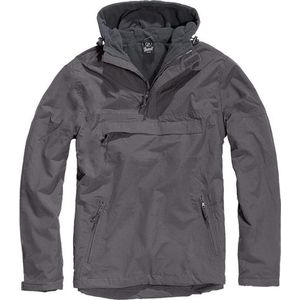 Brandit Windbreaker Anorak - Fleece pull over M90 windjack - Antraciet - XXL