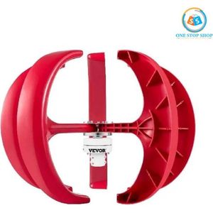 Luxe Windturbine – Alternative Energie Generator – Windmolen Generator – Wind Energie – Hoge Kwaliteit – 600W – Rood