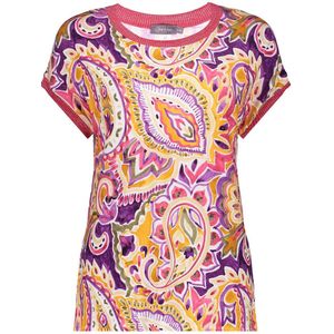 Geisha T-shirt Sarah Tricot T Shirt 42342 60 000380 Purple/red Dames Maat - 3XL