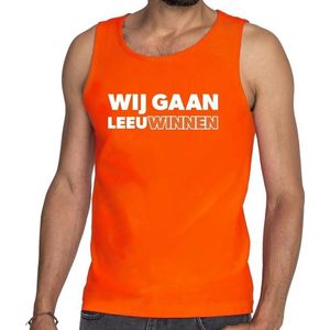 Nederland supporter tanktop / mouwloos shirt Wij gaan Leeuwinnen oranje heren - landen kleding L