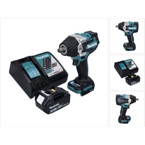 Makita DTW 700 RF1 accu slagmoersleutel 18 V 700 Nm 1/2"" XPT Borstelloos + 1x oplaadbare accu 3.0 Ah + lader