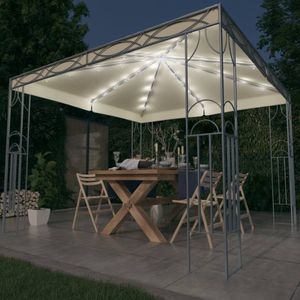 The Living Store Paviljoen Classic - 300 x 300 x 270 cm - Crème - Staal en Polyester met PA-coating