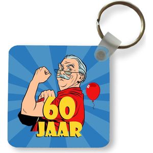 Sleutelhanger - Uitdeelcadeautjes - Verjaardag - 60 jaar - Man - Plastic