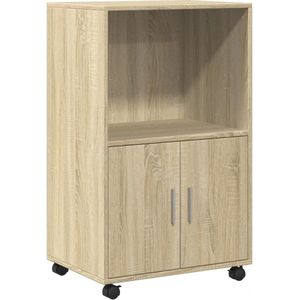 vidaXL - Rolkast - Sonoma Eikenkleurig - Bewerkt Hout