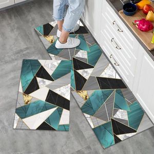 2 stuks antislip keukenmat keukentapijtenset, wasbare moderne matten en tapijten voor gang, eetkamer en entree, 40x60cm + 40x120cm