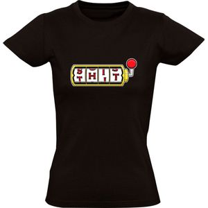 Shit Casino Machine Dames T-shirt | gokken | kaarten | casino | jackpot | Zwart