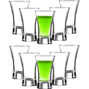 Urban Living Shotglaasjes/borrelglazen Krosno - transparant glas - 12x stuks - 40 ml - shotjes