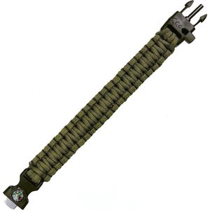 101inc Paracord survival kompas 8 inch groen