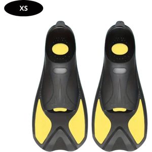 Bovista Zwemvliezen Voor Kinderen & Volwassenen - Flippers - Zwemflippers - Snorkelset - Zwart & Geel - XS