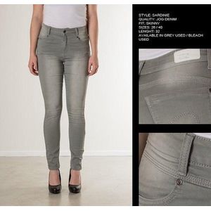 New Star dames broek skinny jeans Sardinie grey denim - maat 26